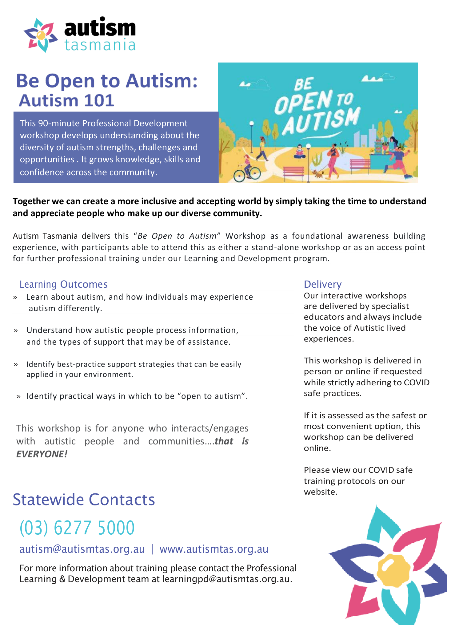 Be Open To Autism 101 Flyer